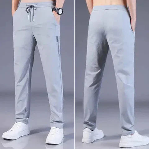 Pack of 3 Offer 😍 Men’s Premium-Quality Stretch Lycra Pants | Black, Blue & Grey