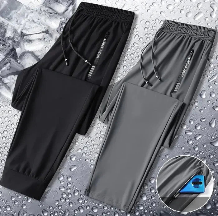 Pack of 3 Offer 😍 Men’s Premium-Quality Stretch Lycra Pants | Black, Blue & Grey
